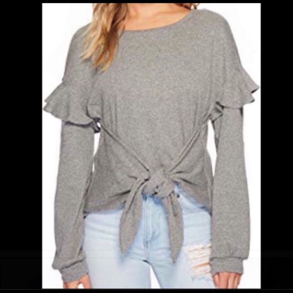 XS 1. State “Lady Blue” Top Heather Grey NWT